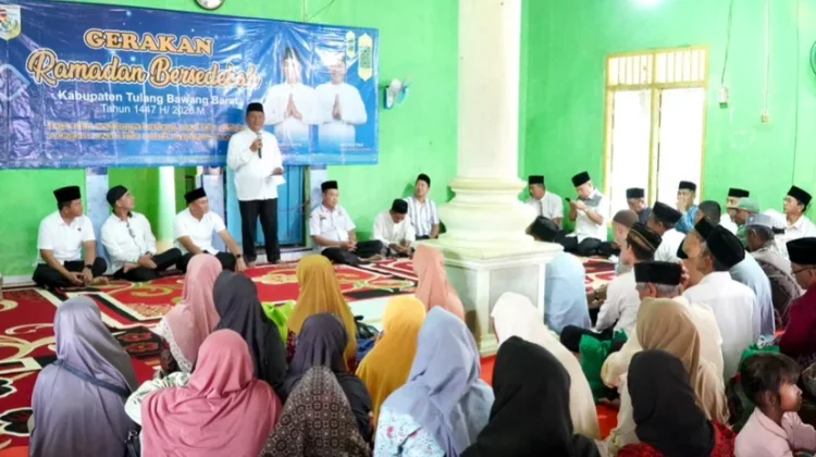 Pemkab Tubaba Gelar Safari Ramadan Bersedekah di Gunung Terang