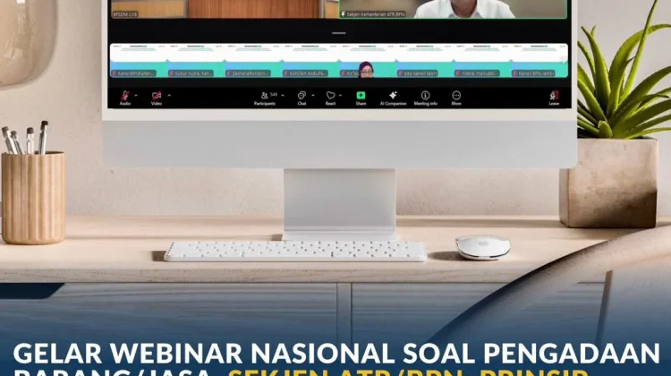 Sekjen ATR/BPN Gelar Webinar Nasional Soal Pengadaan Barang/Jasa