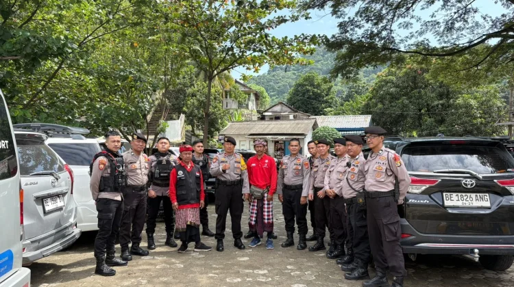 Polisi Amankan Rangkaian Ibadah Nyepi di Pura Kherti Bhuana Bandar Lampung