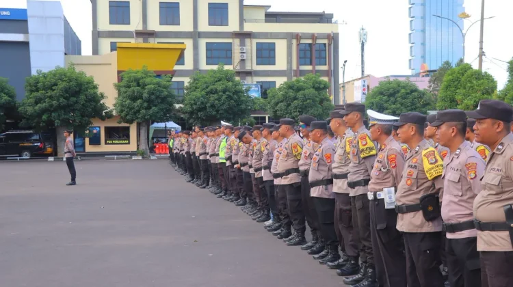 Ratusan Polisi Diterjunkan Amankan Malam Takbiran di Bandar Lampung