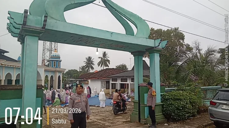 Polres Lampung Utara Amankan Sholat Idul Fitri 1447 H di Sejumlah Titik