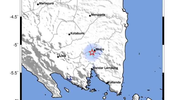 Gempa M 2,6 Guncang Kota Metro, Tidak Berpotensi Merusak