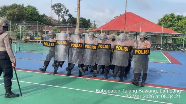 Polres Tulang Bawang Tingkatkan Kesiapan Dalmas Hadapi Unjuk Rasa