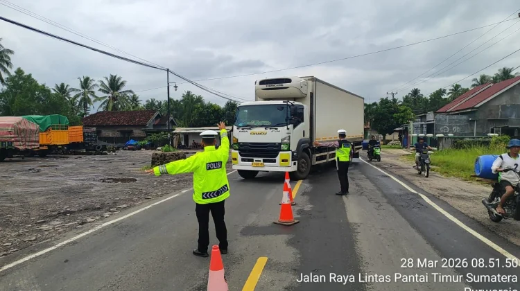 Polres Lampung Timur Antisipasi Kemacetan Arus Balik