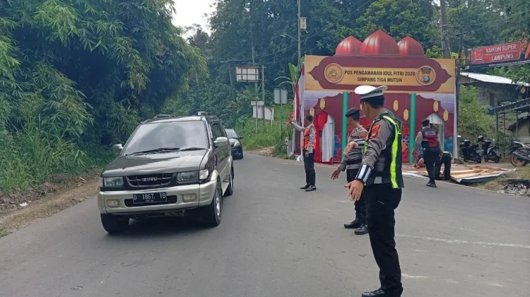 Polres Pesawaran Siagakan Personel KRYD di Simpang 3 Mutun