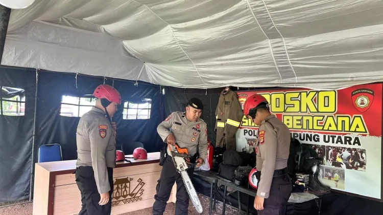 Polres Lampung Utara Gelar Piket Posko Siaga Bencana