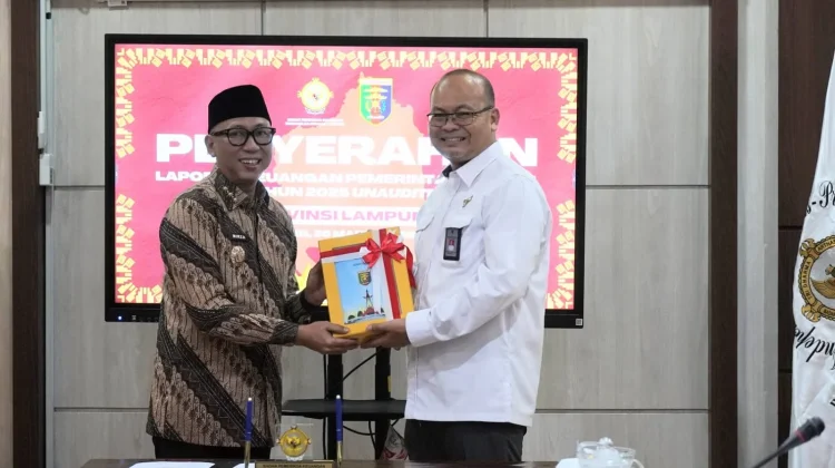 Pemerintah Provinsi Lampung Jadi Daerah Pertama Serahkan LKPD 2025 ke BPK RI