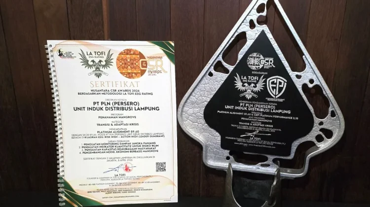 PLN UID Lampung Sabet Peringkat Platinum pada Nusantara CSR Awards 2026