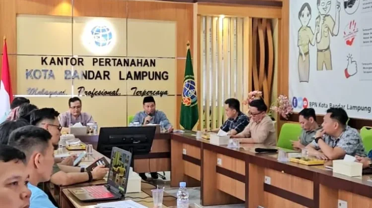 Kanwil BPN Lampung Monitoring Persiapan WBBM di Kantah Bandar Lampung