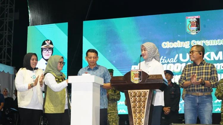 Danrem 043/Gatam Hadiri Closing Ceremony Festival UMKM HUT Ke-27 Lampung Timur