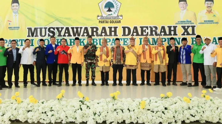 Hadiri Musda Golkar Ke-XI, Bupati Lampung Barat Tekankan Soliditas
