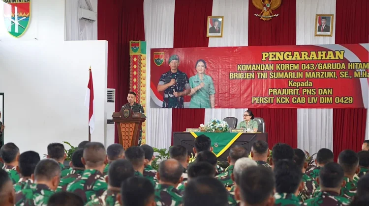 Danrem 043/Gatam Tekankan Prajurit Kodim 0429/Lamtim Untuk Hindari Pelanggaran