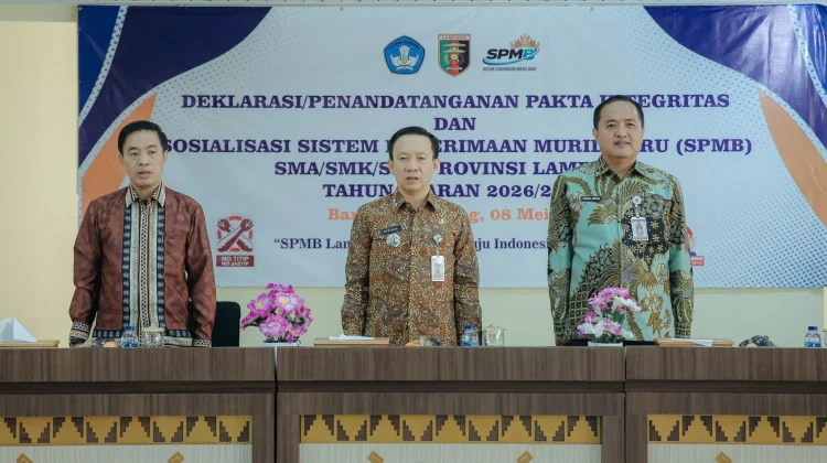 Pemprov Lampung Deklarasikan SPMB 2026/2027 Bersih dan Transparan
