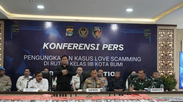 Polda Lampung Ungkap Love Scamming dari Rutan Kotabumi, Kerugian Rp1,4 Miliar