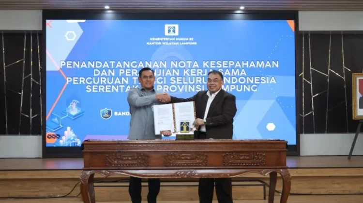Unila dan Kemenkumham Lampung Teken Kerja Sama Perlindungan HAKI