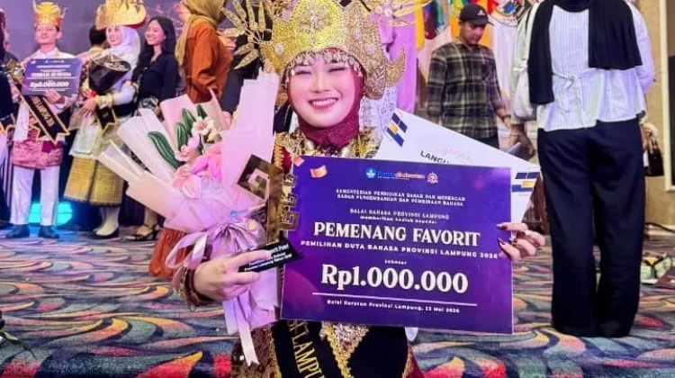 Mahasiswa FEBI UIN RIL Dinobatkan sebagai Duta Bahasa Favorit Lampung 2026
