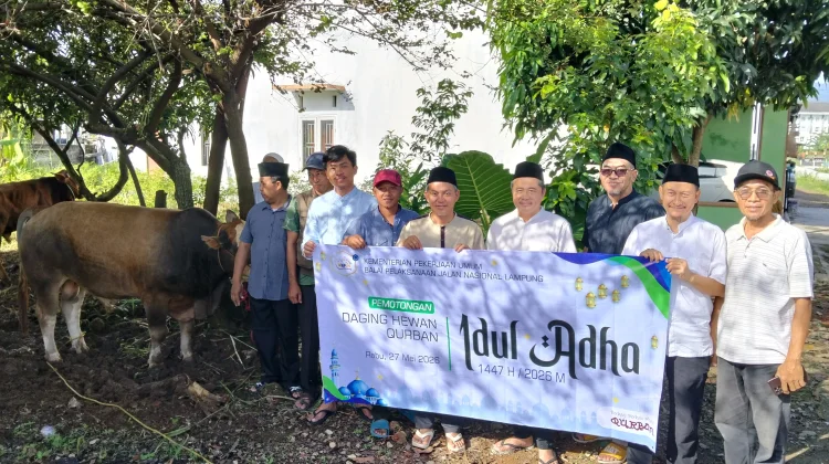 BPJN Lampung Salurkan Delapan Sapi Kurban ke Warga