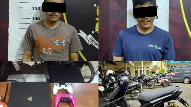 Dua Pelaku Curat Ditangkap, Polisi Sita Sepeda Motor dan PS4