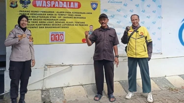 Polisi di Bandar Lampung Pasang Banner Kamtibmas, Warga Diminta Waspada Curanmor