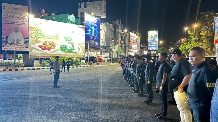 Polisi Gabungan di Bandar Lampung Patroli Malam, Sasar Kejahatan Jalanan