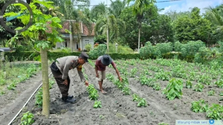 Bhabinkamtibmas Polsek Tanjung Raya Bantu Warga Desa Mekar Jaya