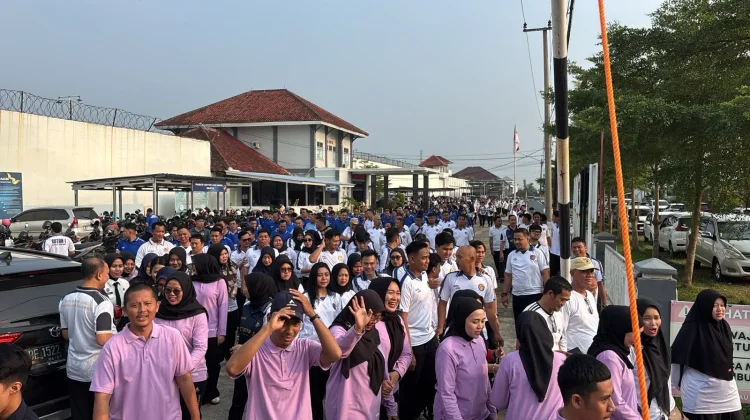 Rutan Bandar Lampung Ikuti Bina Jasmani Bersama UPT Pemasyarakatan se-Lampung