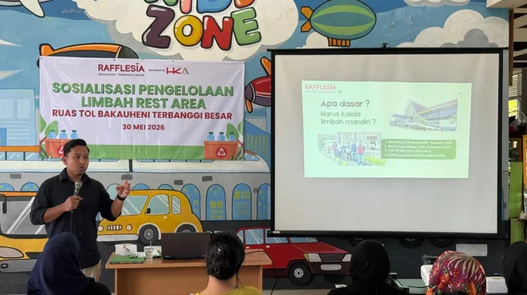 Pengelola Tol Bakauheni-Terbanggi Besar Edukasi Pengelolaan Limbah di Rest Area
