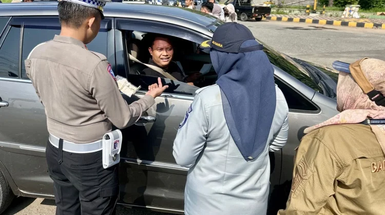 Satlantas Lampung tengah Sosialisasikan Keringanan Pajak Kendaraan