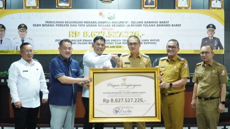 Pemkab Tubaba dan Kejari Pulihkan Keuangan Daerah Rp8,62 Miliar