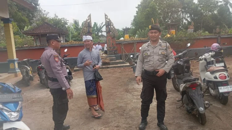 Polres Lampung Utara Amankan Hari Raya Galungan Umat Hindu di Abung Timur
