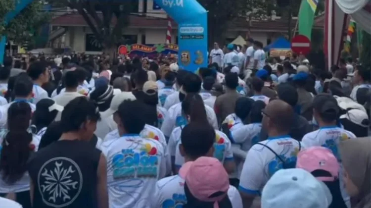Color Run HUT Bandarlampung Dorong Gaya Hidup Sehat