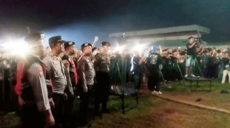 Polres Lampung Utara Amankan Konser Unity Fest di Stadion Sukung