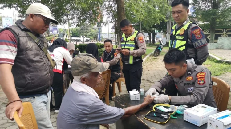 Sambut Hari Bhayangkara ke-80, Polres Lampung Utara Gelar Cek Kesehatan Gratis