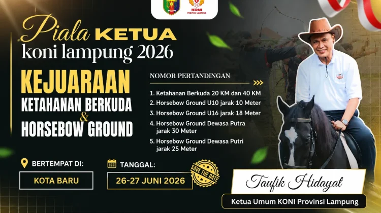 Pordasi Berkuda Memanah Lampung Gelar Kejuaraan Piala Ketua KONI Lampung 2026