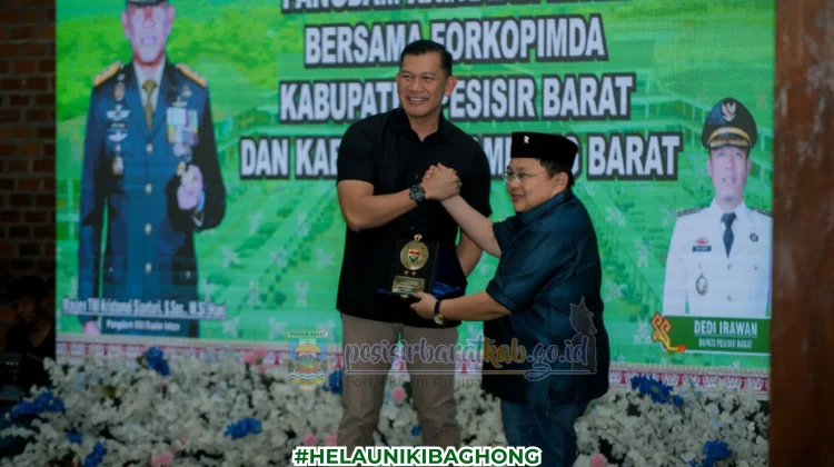 Perkuat Sinergi, Pemkab Pesisir Barat Hadiri Ramah Tamah Pangdam XXI/Radin Inten