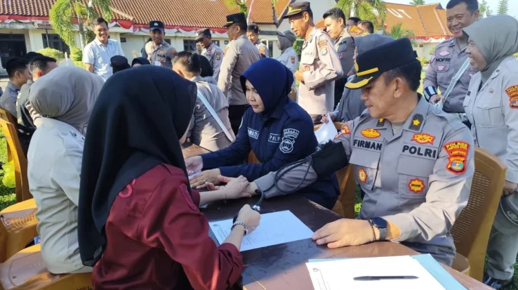 Sidokkes Polres Lampung Utara Gelar Pemeriksaan Kesehatan Personel