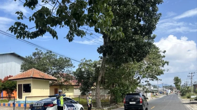 Satuan Lantas Polres Lampung Barat Gelar Patroli Strong Point
