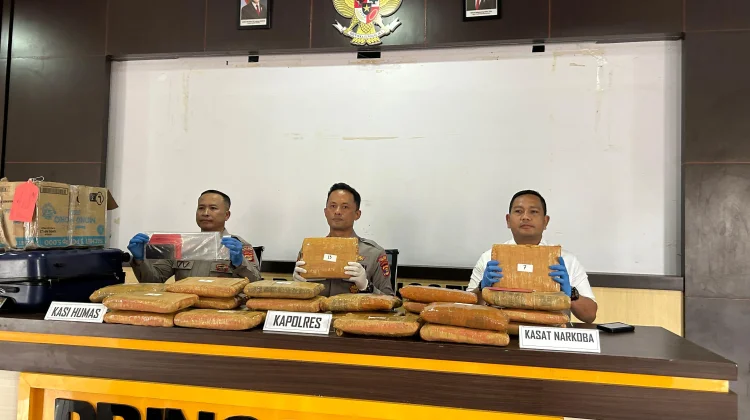Polres Pringsewu Gagalkan Peredaran 24 Kilogram Ganja Asal Sumatera Utara