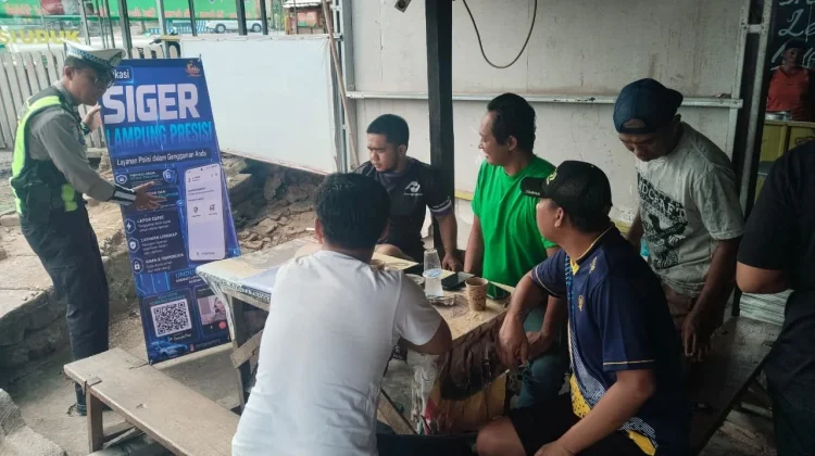 Satlantas Polres Lampung Utara Sosialisasikan Aplikasi Siger Presisi