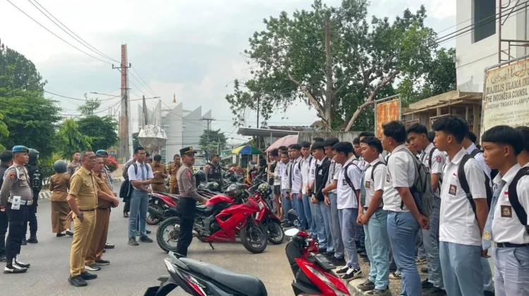 Polres Lampung Utara Amankan Puluhan Pelajar Diduga Hendak Tawuran