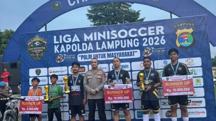 Polres Mesuji Raih Runner Up Mini Soccer