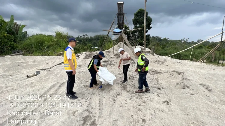 BBWS Mesuji Sekampung Pastikan Pengaman Pantai Sesuai Spesifikasi
