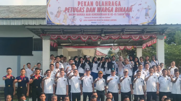 Sambut HUT RI ke-81, Lapas Narkotika Bandar Lampung Gelar Pekan Olahraga dan Seni
