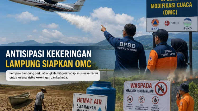 Kemarau Menguat, Lampung Siapkan Operasi Modifikasi Cuaca