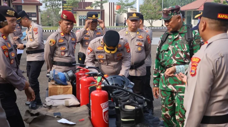 Polres Mesuji Cek Peralatan Antisipasi Kebakaran Lahan