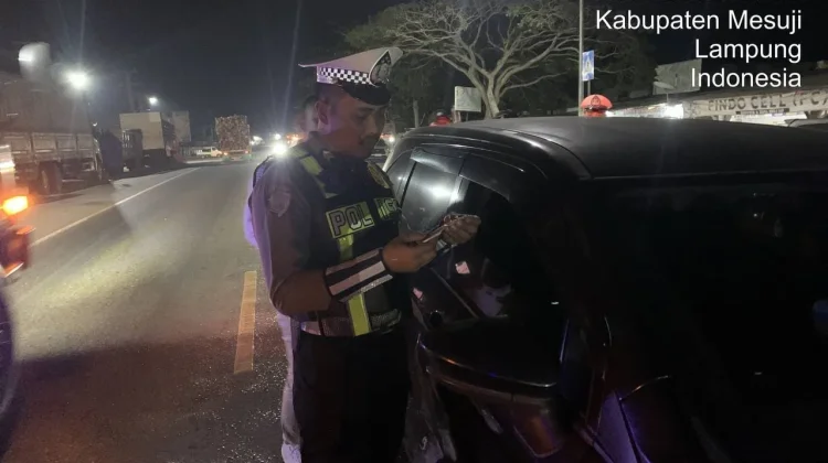 Polres Mesuji Cegah C3 lewat Razia Kendaraan