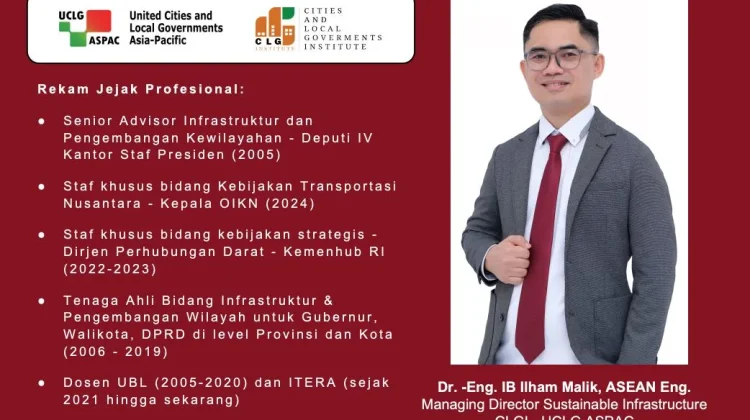 Akademisi ITERA IB Ilham Malik Dipercaya Tangani Infrastruktur di Asia Pasifik