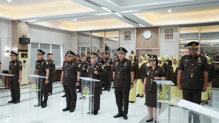 Kajati Lampung Taufan Zakaria Lantik Wakajati dan Sejumlah Pejabat Baru