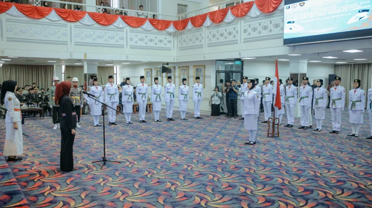 Paskibraka Lampung Dikukuhkan, Siap Bertugas 17 Agustus