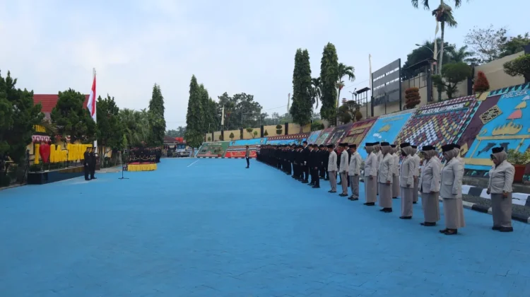 HUT Ke-81 RI, Polres Tanggamus Gelar Upacara di Dua Lokasi
